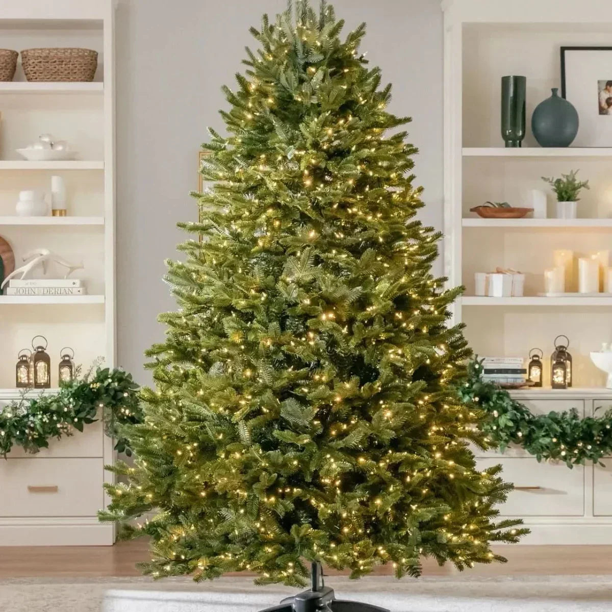 NatalGlow™ - Árvore de Natal Americana com LEDs Embutidos