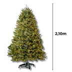 NatalGlow™ - Árvore de Natal Americana com LEDs Embutidos