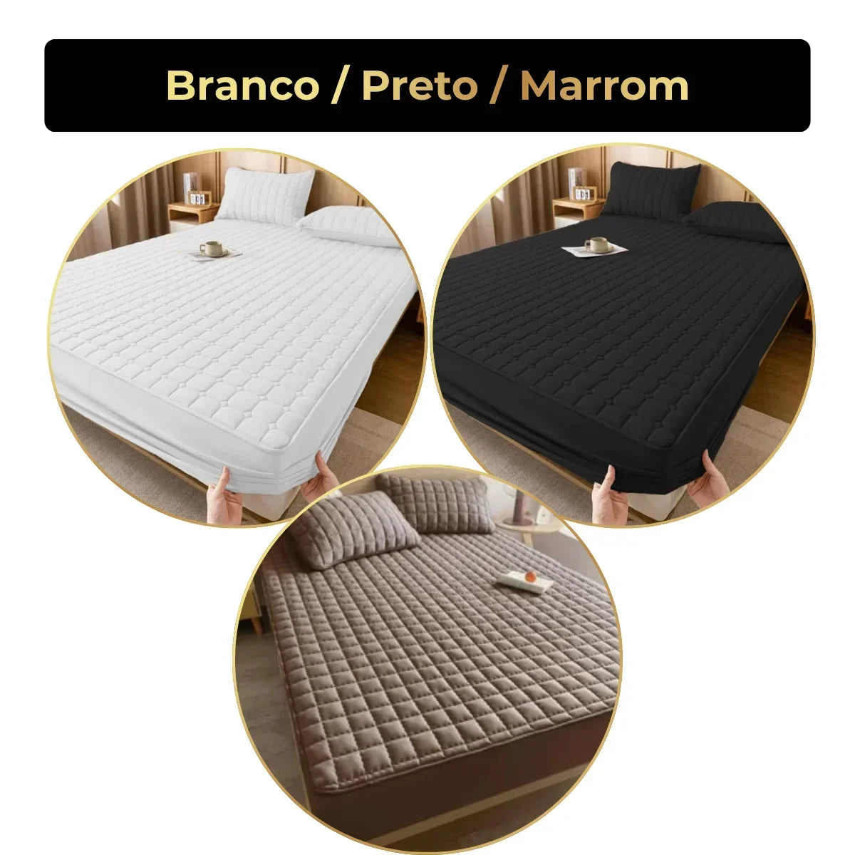 (PAGUE 1 LEVE 3) Prime Soft™ - kit Jogo de Cama Impermeável com Capa e 3 Fronhas + Brindes