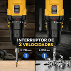 Kit Furadeira e Parafusadeira 48V - Com 2 Baterias e Maleta de Acessórios + Brindes