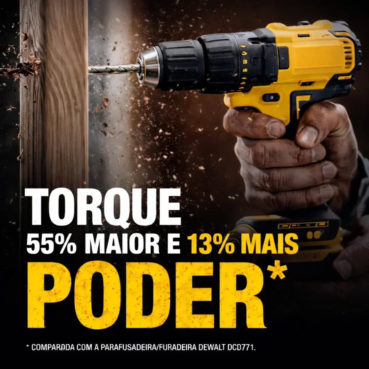 Kit Furadeira e Parafusadeira 48V - Com 2 Baterias e Maleta de Acessórios + Brindes