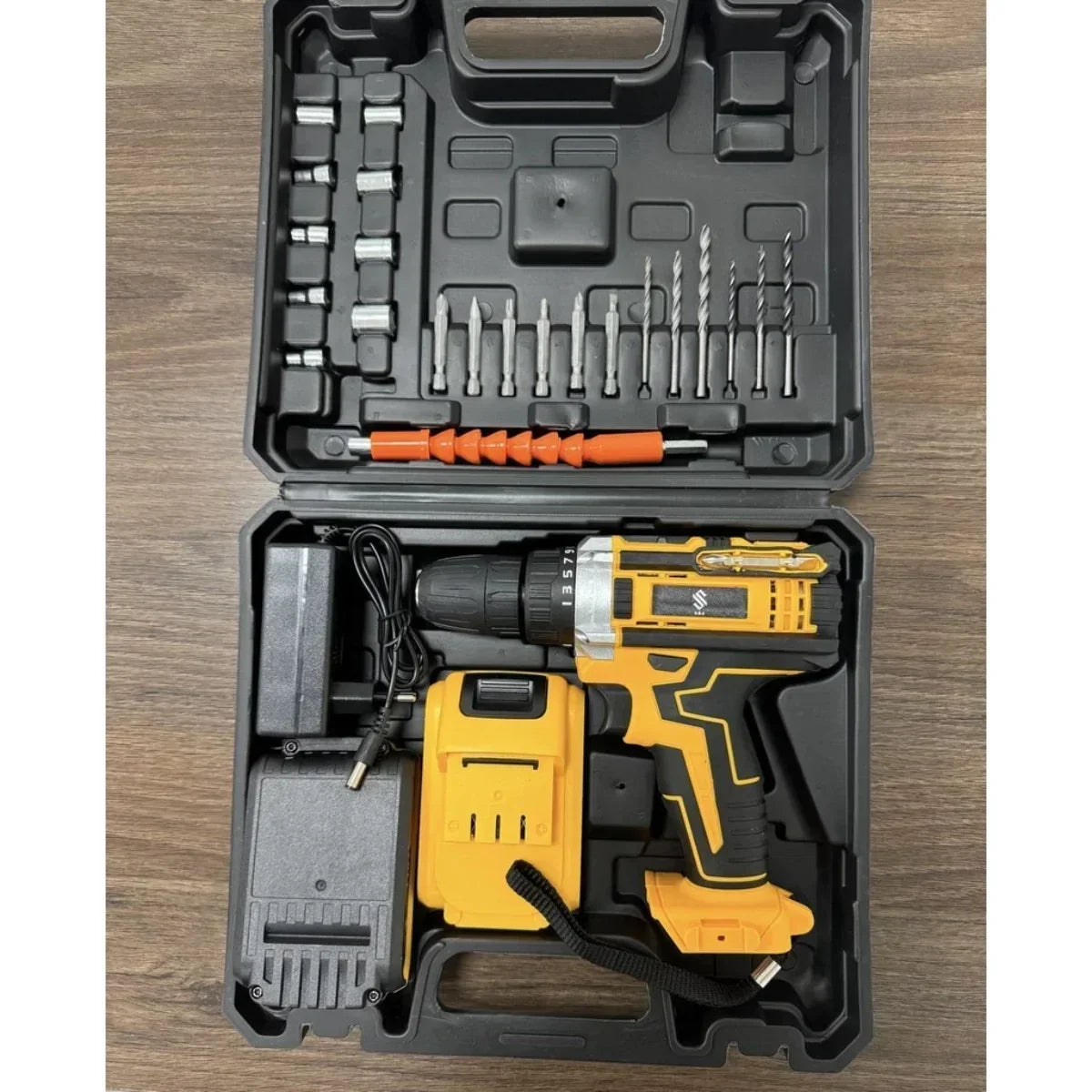 Kit Furadeira e Parafusadeira 48V - Com 2 Baterias e Maleta de Acessórios + Brindes