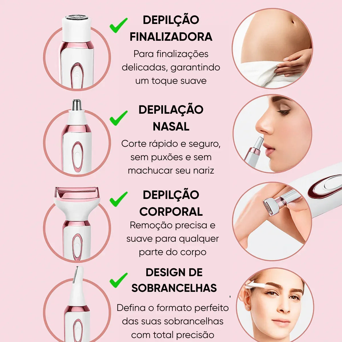 Kit Depilador DermaGlow - Lançamento (Compre 1 Leve 4) + BRINDES